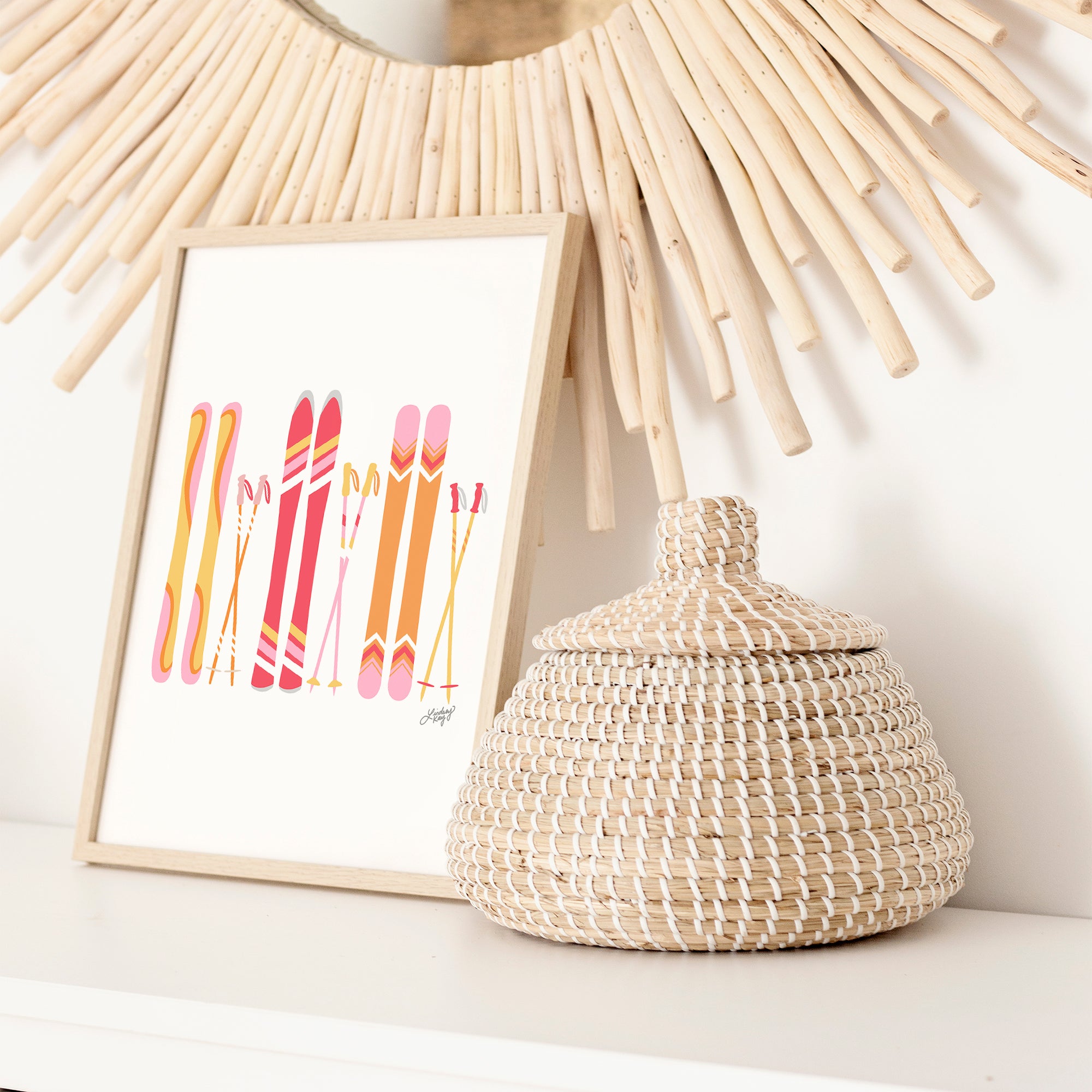 Ski's Illustration (Warm Palette) - Art Print
